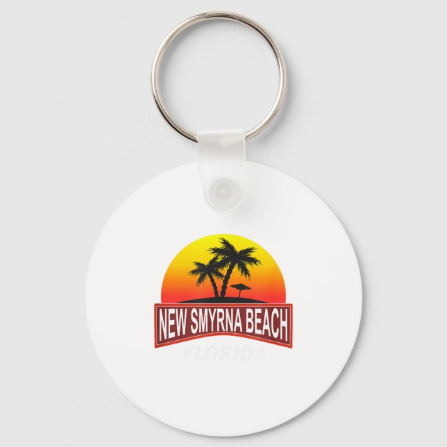 New Smyrna Beach Florida - Beach Vacation -  Key Ring (Front)