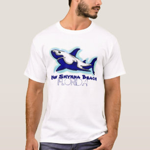 New Smyrna Beach Florida blue shark guys tee