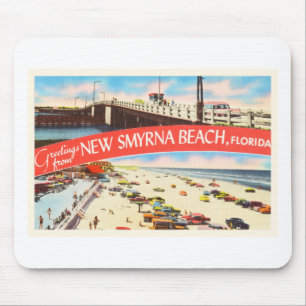 New Smyrna Beach Florida FL Old Travel Souvenir Mouse Mat