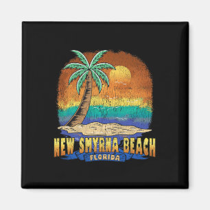 New Smyrna Beach Florida Vintage Distressed Souven Magnet
