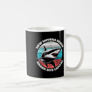 New Smyrna Beach_ Shark Bite Catal Graphic  Coffee Mug