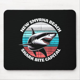 New Smyrna Beach_ Shark Bite Catal Graphic  Mouse Mat