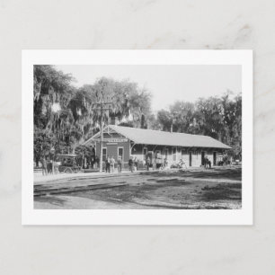 New Smyrna, Florida Railway Station, 1904 Postcard