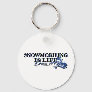 NEW-SNOWMOBILING-IS-LIFE-2C KEY RING