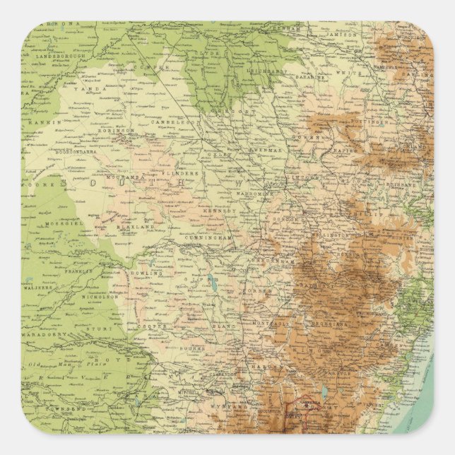New South Wales 2 Square Sticker (Front)
