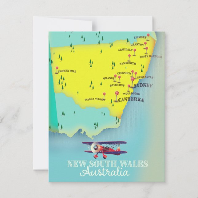 New South Wales Australia map (Front)