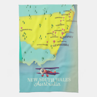 New South Wales Australia map Tea Towel