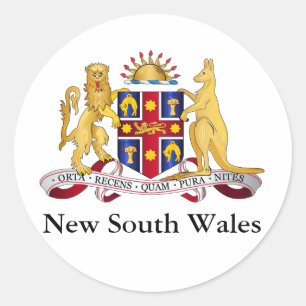 New South Wales coat of arms Classic Round Sticker