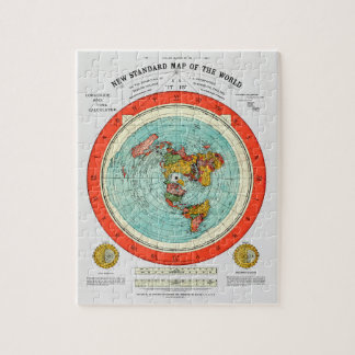 New Standard Map of the World Flat Earth Earther Jigsaw Puzzle