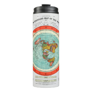 New Standard Map of the World Flat Earth Earther Thermal Tumbler