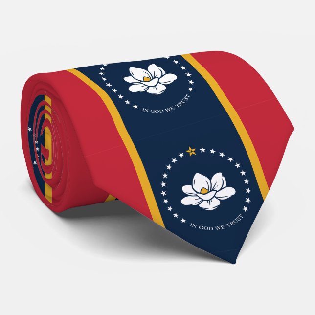 New State Flag of Mississipi Tie (Rolled)