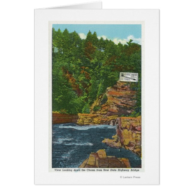 New State Hwy Bridge View of Ausable Chasm (Front)