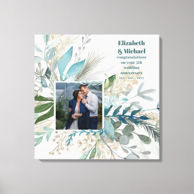 NEW! Stunning Newly Wed PHOTO Gift or Anniversary Canvas Print (Front)