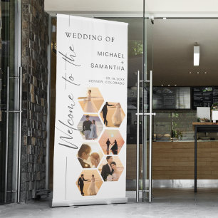 New Style Custom Photo Wedding Welcome Modern Retractable Banner