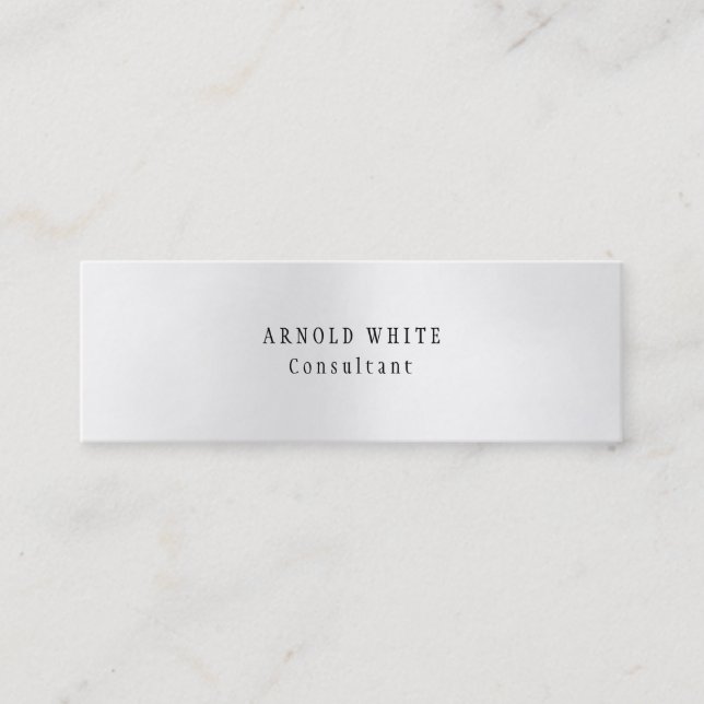 New Style Trendy Grey Minimalist Plain Modern Mini Business Card (Front)