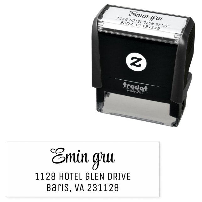 NEW Stylish Script Return Address  Self-inking Sta Stamp (In Situ)