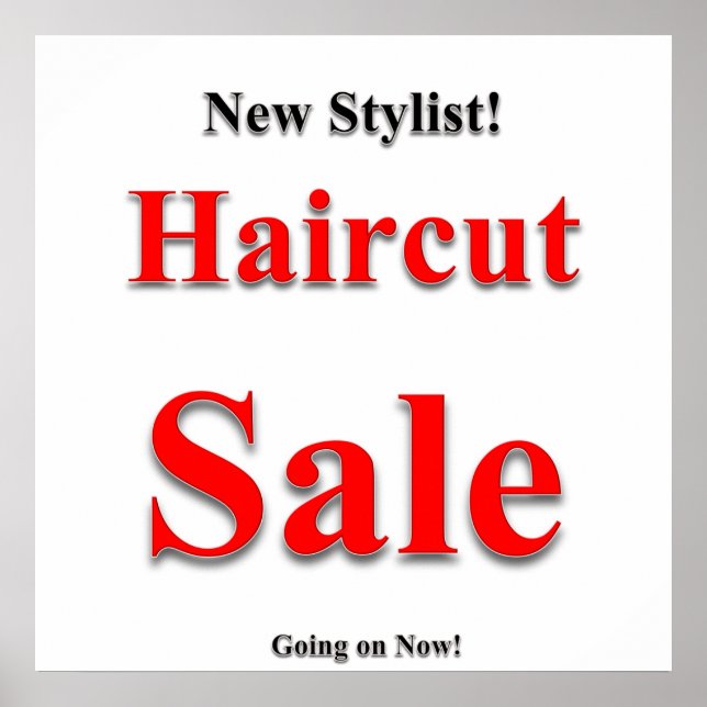 New Stylist Haircut Sale Poster Matte (Front)