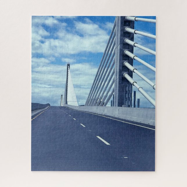 New Suspension Bridge New Ross Wexford Ireland. Jigsaw Puzzle (Vertical)