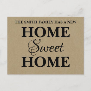New Sweet Home Moving Announcement Postcard