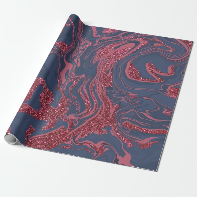 new swirly marble glitter 2 wrapping paper (Unrolled)