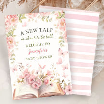 New Tale Library Baby Shower Girl Pink Floral
