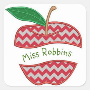 New Teacher Apple Name Tag