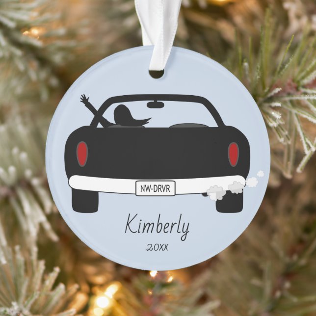 New Teen Driver Girl Ornament (Tree)