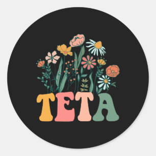 New Teta Wildflower First Birthday & Baby Show Classic Round Sticker
