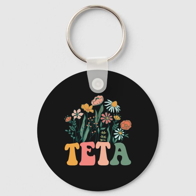 New Teta Wildflower First Birthday &amp; Baby Show Key Ring (Front)