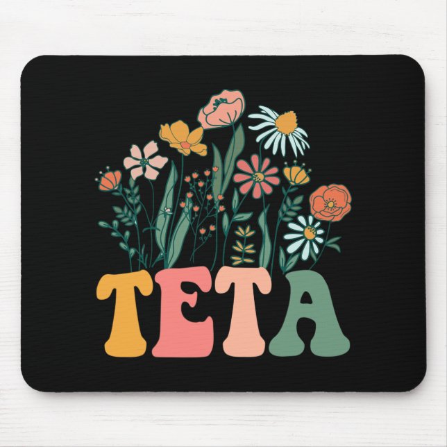 New Teta Wildflower First Birthday &amp; Baby Show Mouse Mat (Front)
