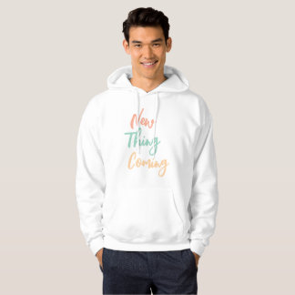 New Thing Coming Candy Colour Print Hoodie
