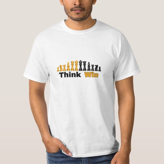 NEW! Think, Move, Win - Chess T-Shirt (Front)