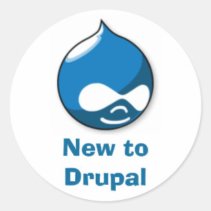 New to Drupal Classic Round Sticker
