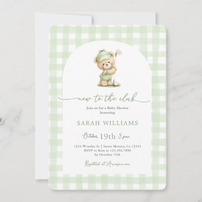 New to the Club Baby Shower Invitation (Front)