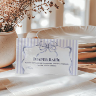 New to the Club Blue Boy Golf Baby Shower Diaper Enclosure Card