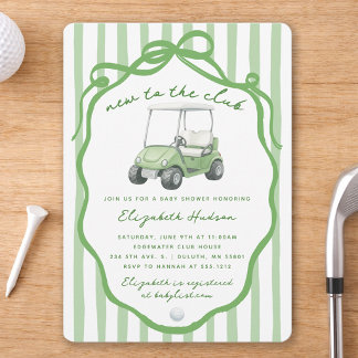 New to the Club Golf Baby Shower Invitation