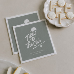New to the Club Golf Baby Shower Napkin