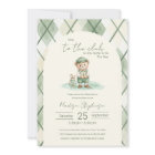New To The Club Golfing Bear Baby Shower QR Code