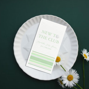 New To The Club Preppy Baby Shower Napkin