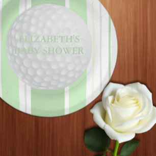 New To The Club Preppy Baby Shower Paper Plate