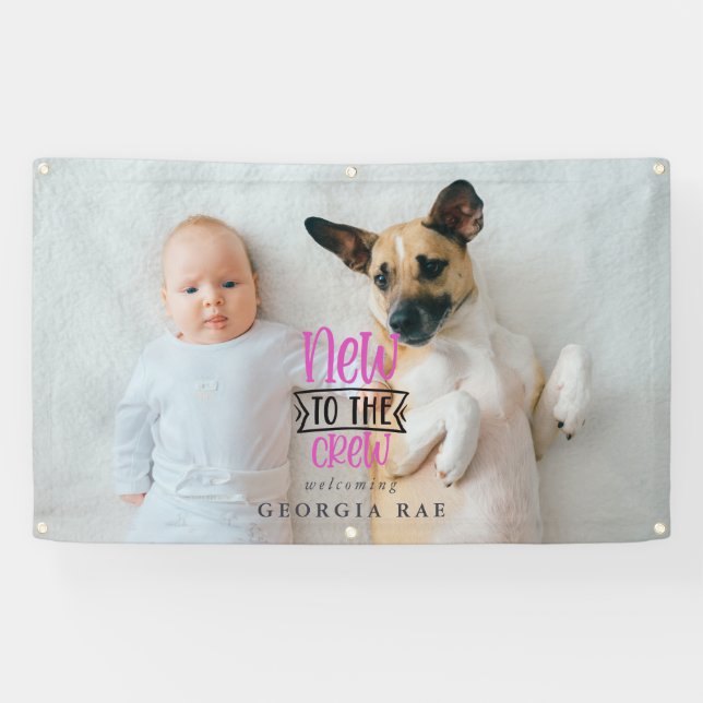 New to the Crew | Birth Announcement Yard Sign (Horizontal)