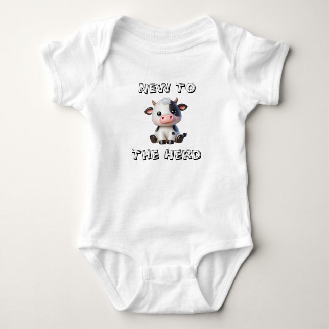 New To The Herd  Baby Bodysuit (Front)