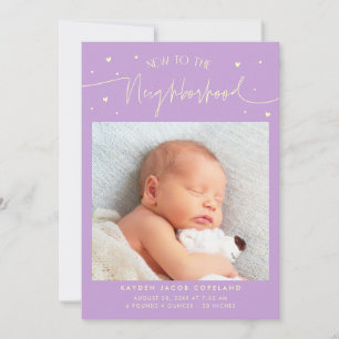 New To The Neighbourhood Lemon Wisteria Photo Birt Announcement
