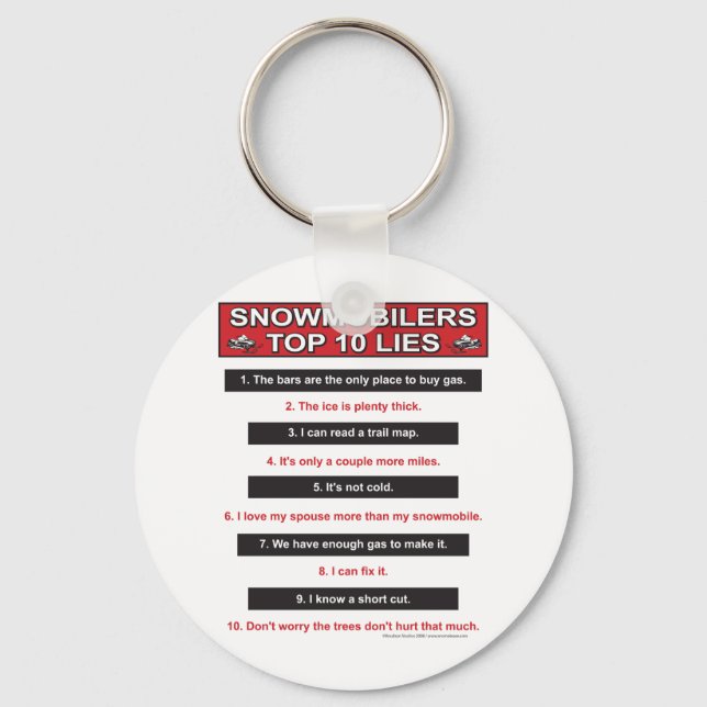 New-top-10-lies-Large-Red Key Ring (Front)