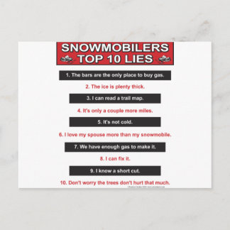 New-top-10-lies-Large-Red Postcard