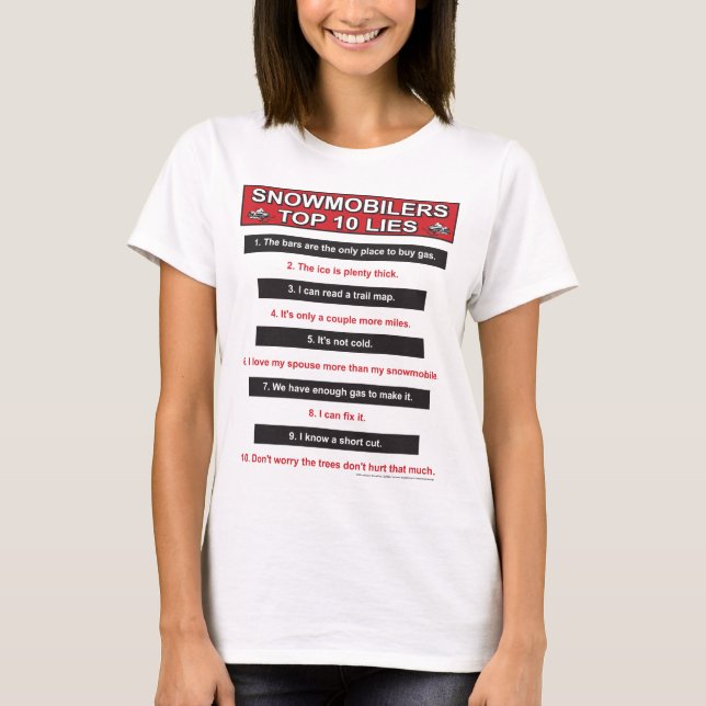 New-top-10-lies-Large-Red T-Shirt (Front)