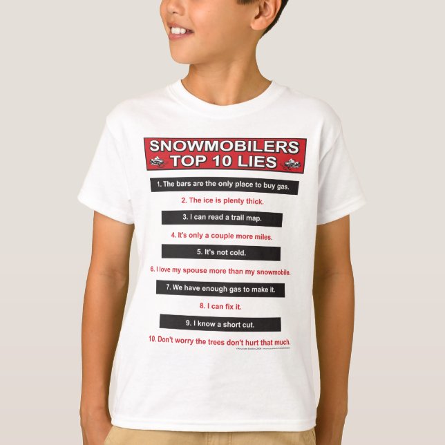 New-top-10-lies-Large-Red T-Shirt (Front)