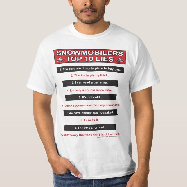 New-top-10-lies-Large-Red T-Shirt (Front)