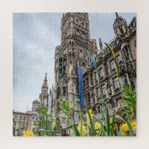 New Town Hall tower in Munich, Germany Jigsaw Puzzle