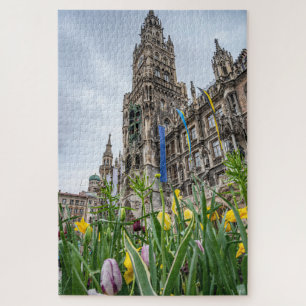 New Town Hall tower in Munich, Germany Jigsaw Puzzle